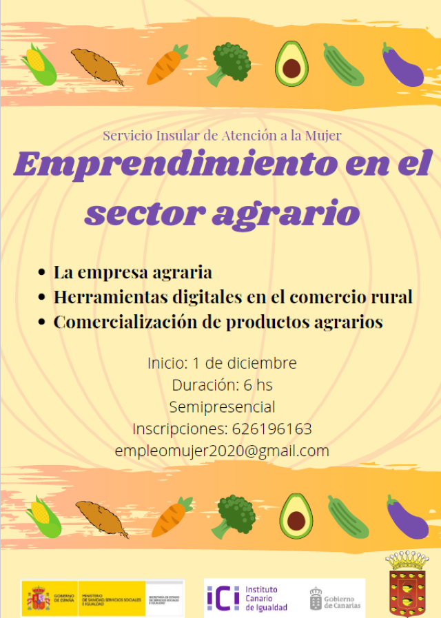 01 Cartel curso de emprendimiento en el sector agrario