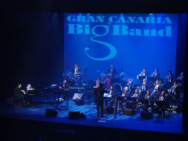 Gran Canaria Big Band en un concierto en el Teatro Cuyas