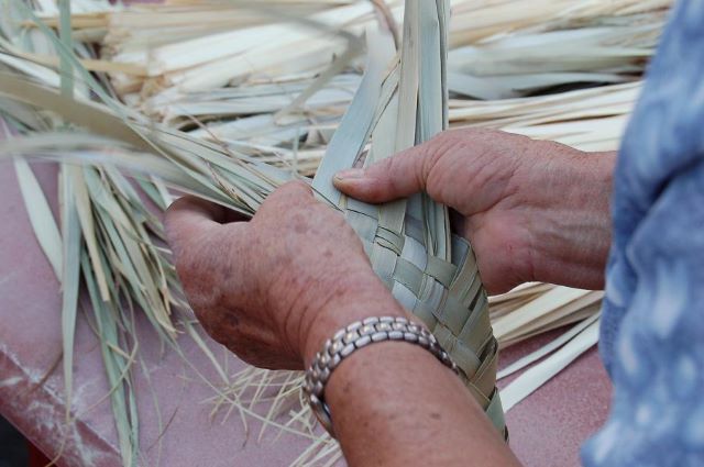 Trabajo de la estera en La Gomera