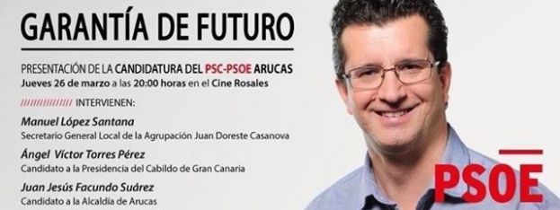 Arucas: Presentación el próximo jueves de la Candidatura del PSOE al Ayuntamiento
