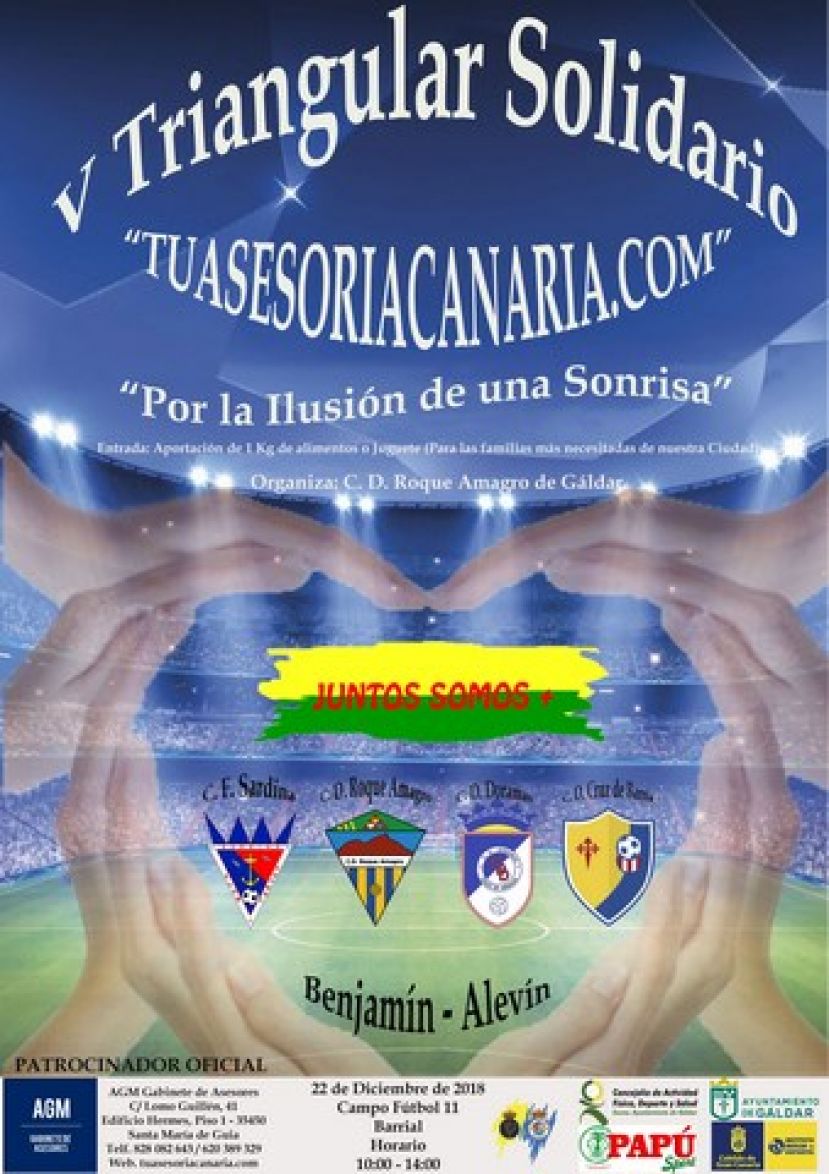 El Roque Amagro, organiza el Triangular Solidario de fútbol base. Alevín y Benjamín