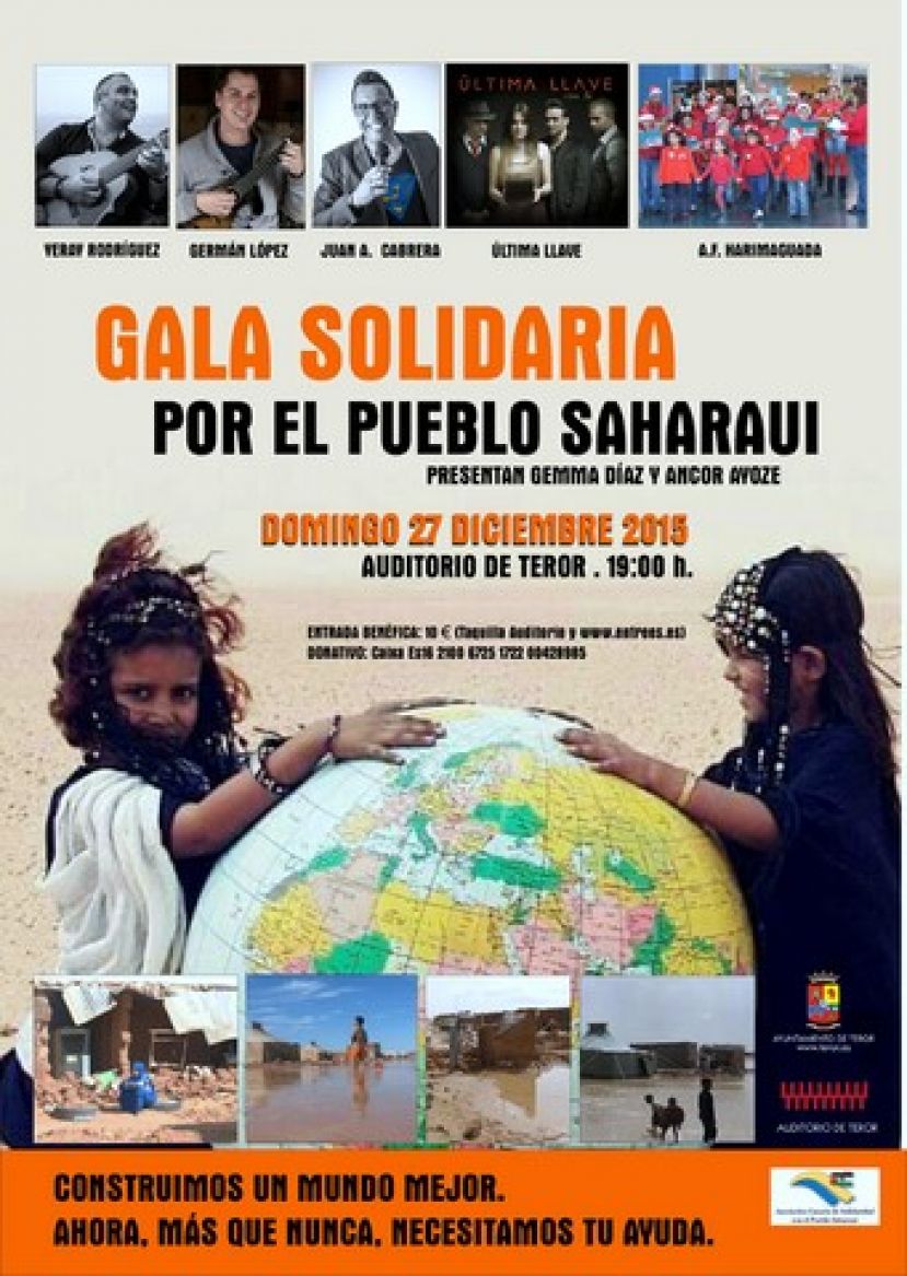 Concierto solidario por el Pueblo Saharaui en el Auditorio de Teror el 27 de diciembre