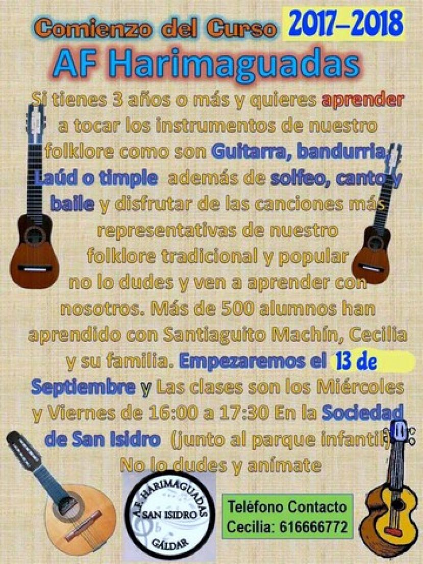G&aacute;ldar: La Agrupaci&oacute;n Folcl&oacute;rica Harimaguadas inicia un nuevo curso