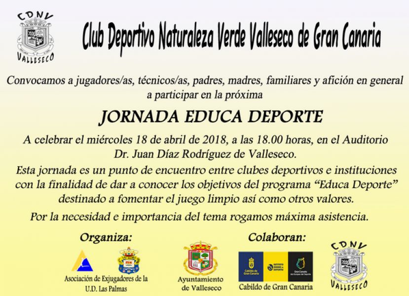 Valleseco acoge el ciclo Educa Deportes de los exjugadores de la UD Las Palmas