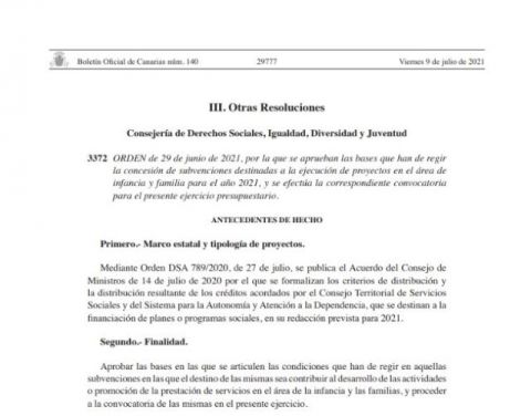 Infancia destina 1,8 millones de euros para proyectos sociales en Infancia y Familia