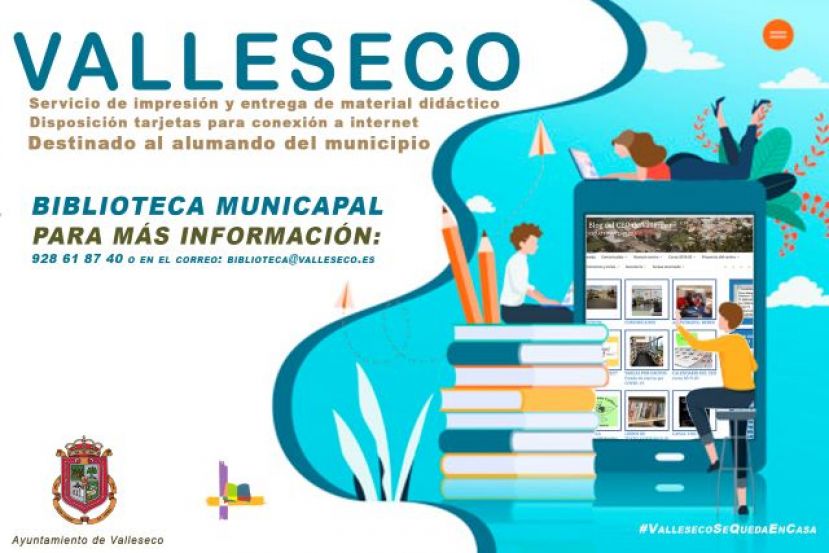 Valleseco: Envio de material a los domicilios del alumnado con dificultades