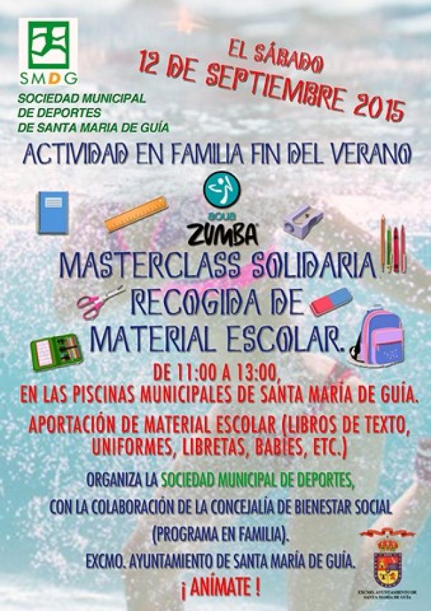 Guía: "Master Class" solidaria de zumba acuática para toda la familia