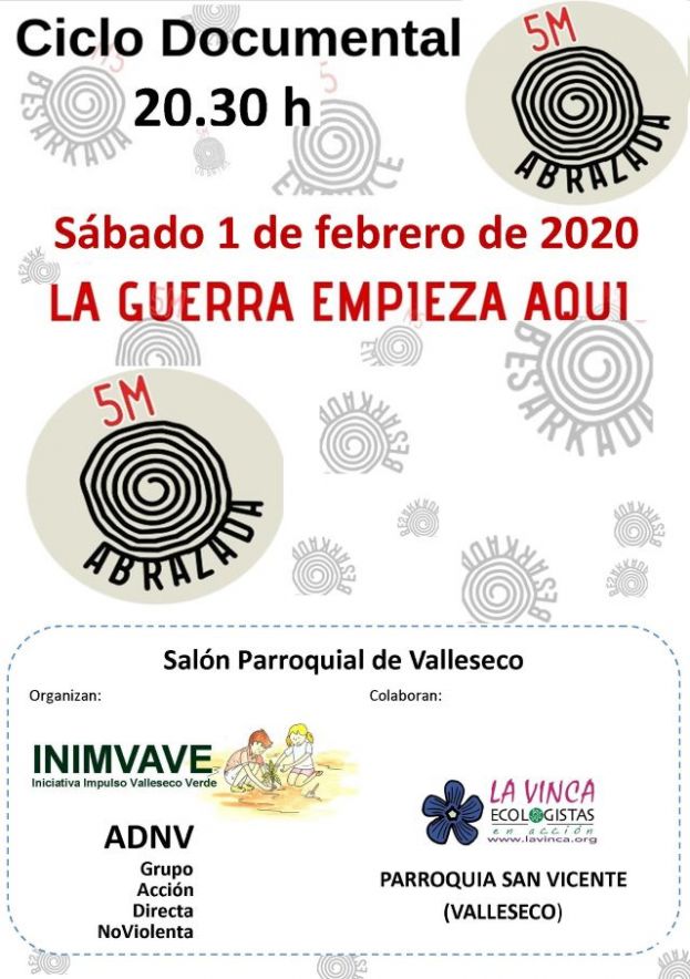Valleseco: &ldquo;La Guerra empieza aqu&iacute;&rdquo;, documental que se proyectar&aacute; el s&aacute;bado