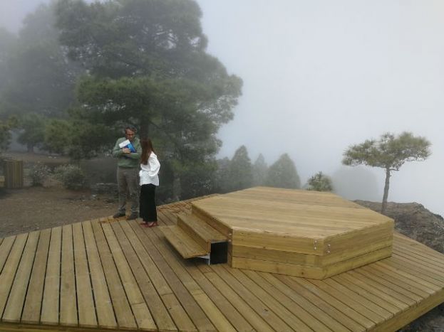 El Cabildo concluye el Mirador en Tamadaba con espectaculares vistas de Roque Faneque, La Aldea, Agaete y el Teide