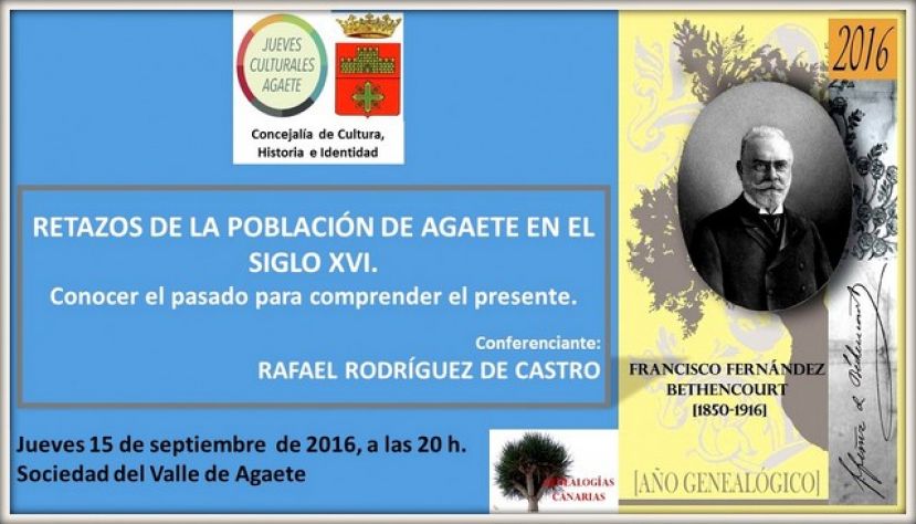 Agaete: Conferencia &ldquo;Retazos de la poblaci&oacute;n de Agaete en el siglo XVI&rdquo;