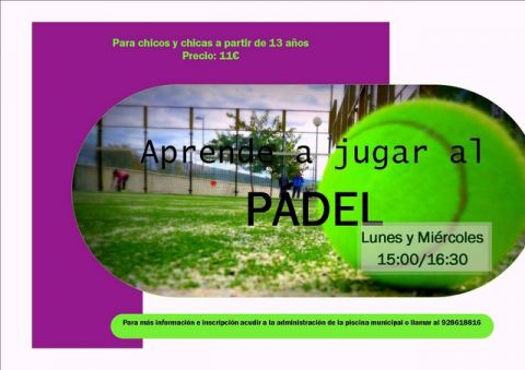 Valleseco: Jornadas de iniciaci&oacute;n al P&aacute;del