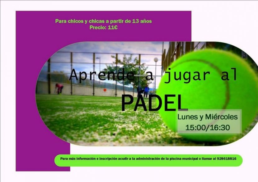 Valleseco: Jornadas de iniciación al Pádel