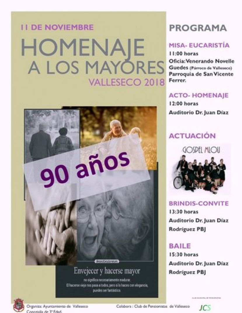 Valleseco rinde un homenaje a los mayores de 90 a&ntilde;os