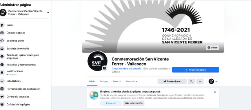 Valleseco pone en marcha sus redes sociales conmemorativas de San Vicente Ferrer
