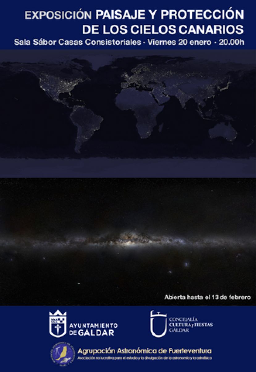 G&aacute;ldar: Exposici&oacute;n "Paisaje y Protecci&oacute;n de los cielos canarios" en la Sala Sabor