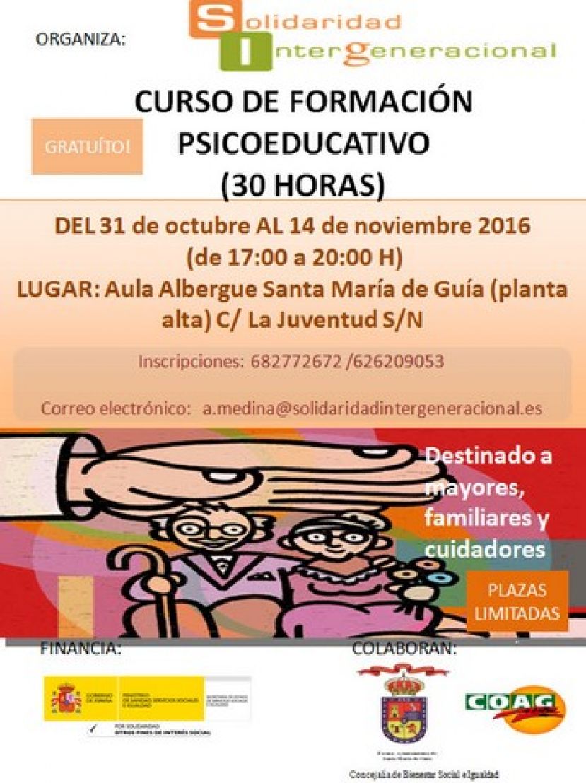 Gu&iacute;a: Curso de Formaci&oacute;n Psicoeducativo para cuidadores de personas dependientes
