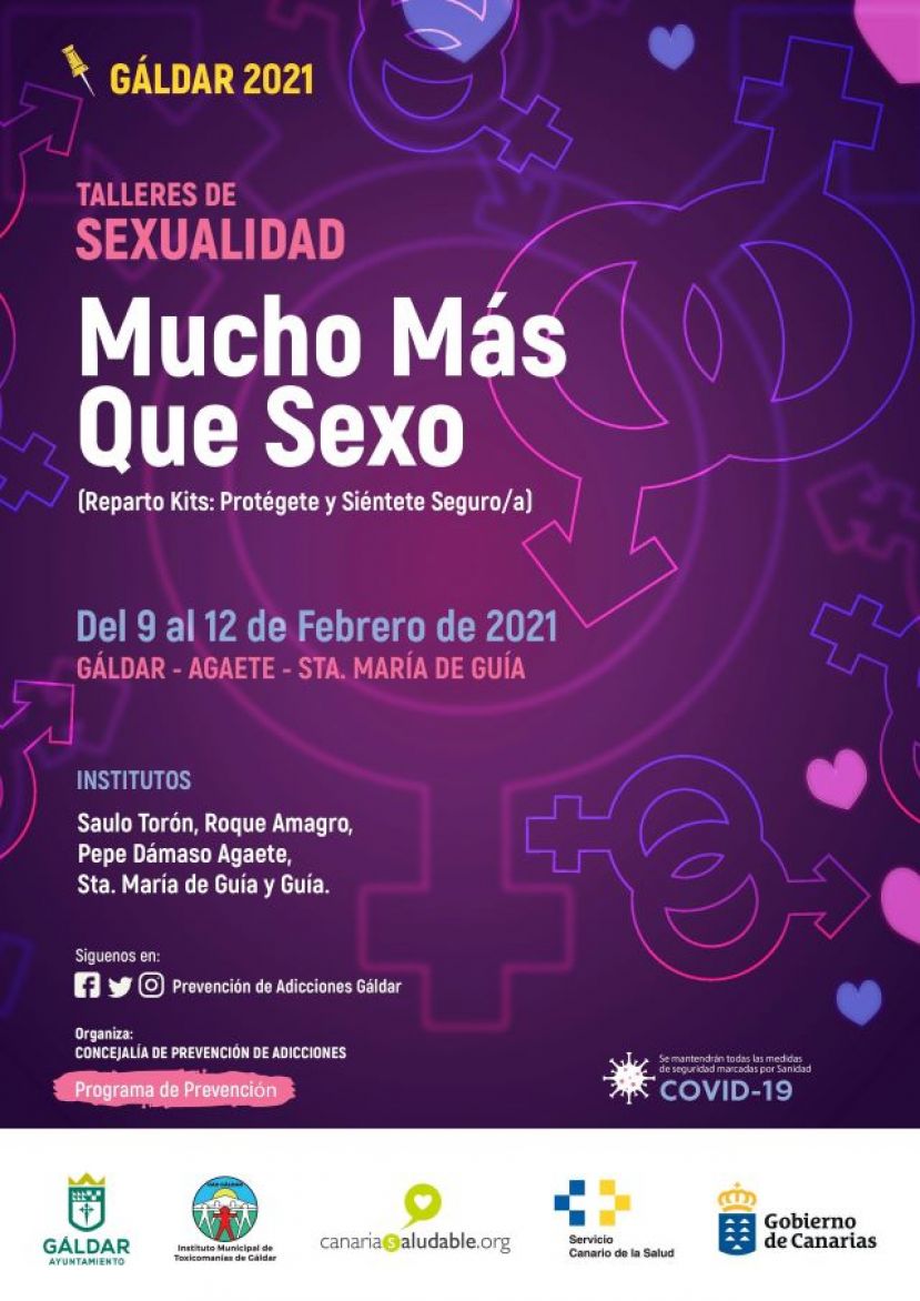 Gáldar: Del 9 al 12 de febrero, talleres sobre sexualidad al alumnado de Bachillerato