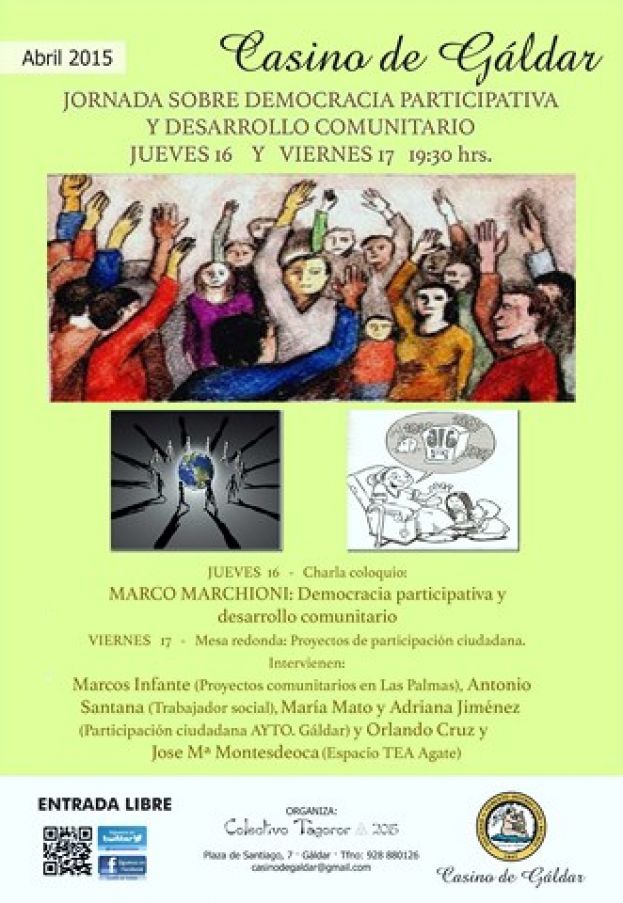 Gáldar: Cartel de los actos a celebrar en el Casino sobre democracia participativa