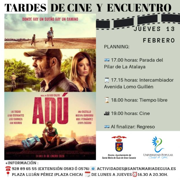 Gu&iacute;a: &lsquo;Ad&uacute;&rsquo; es la pel&iacute;cula elegida en febrero de las &ldquo;Tardes de Cine y Encuentro&rdquo;
