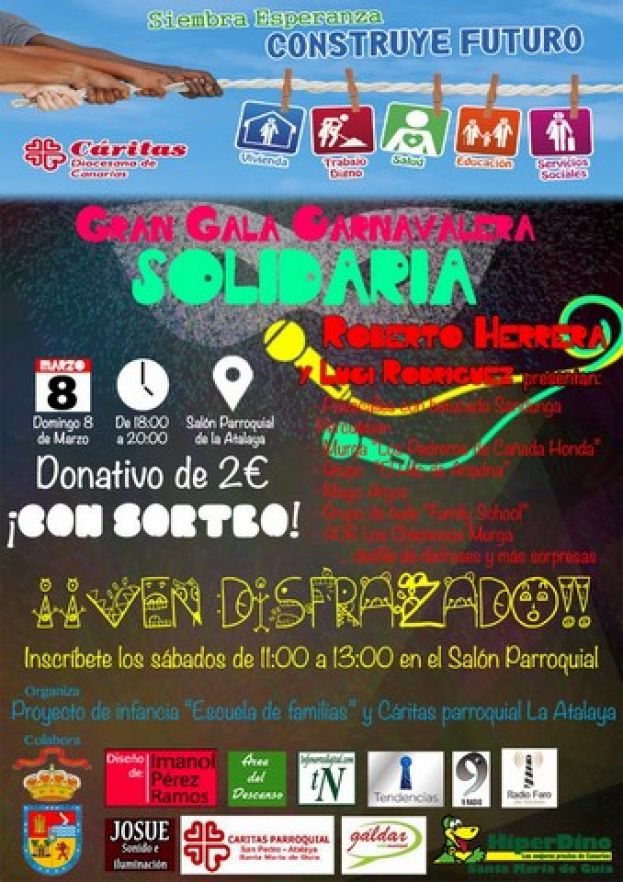 Guía: Caritas prepara una Gala de Carnaval Solidaria en La Atalaya