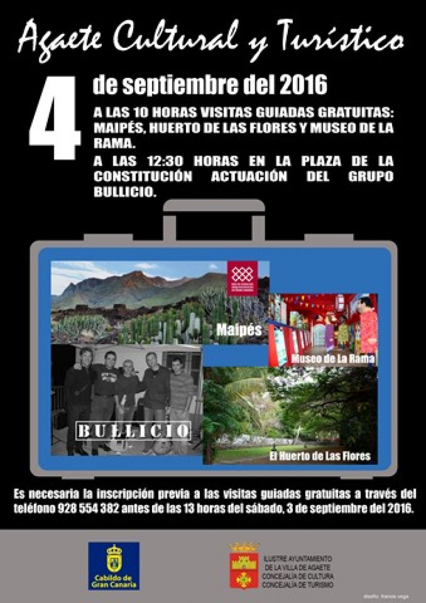 &ldquo;Agaete Cultural y Tur&iacute;stico&rdquo;, este pr&oacute;ximo domingo, 4 de septiembre