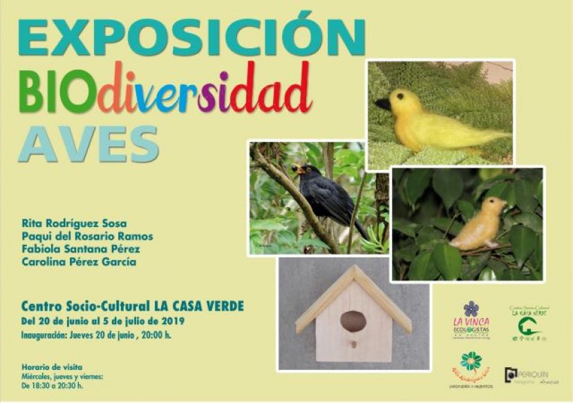 El jueves 20 de junio se inaugura en Firgas la Exposici&oacute;n &ldquo;BIOdiversidad AVES&rdquo;