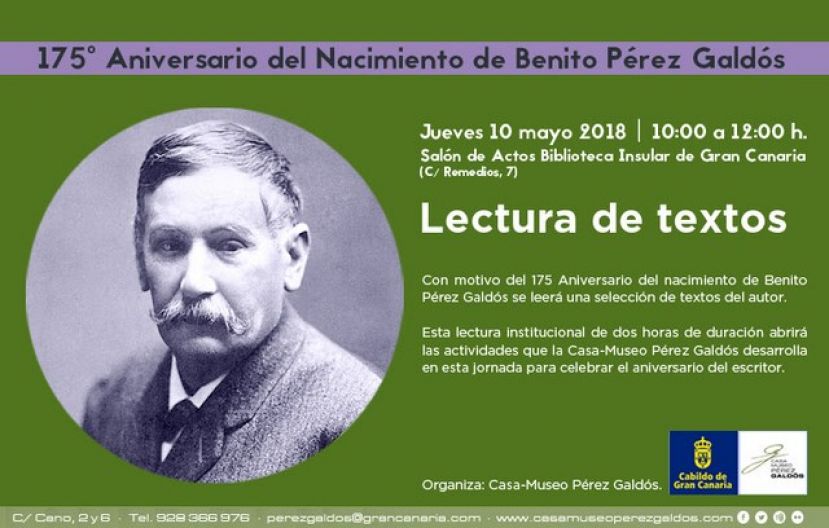 Antonio Morales abre la lectura continuada de textos de Galdós