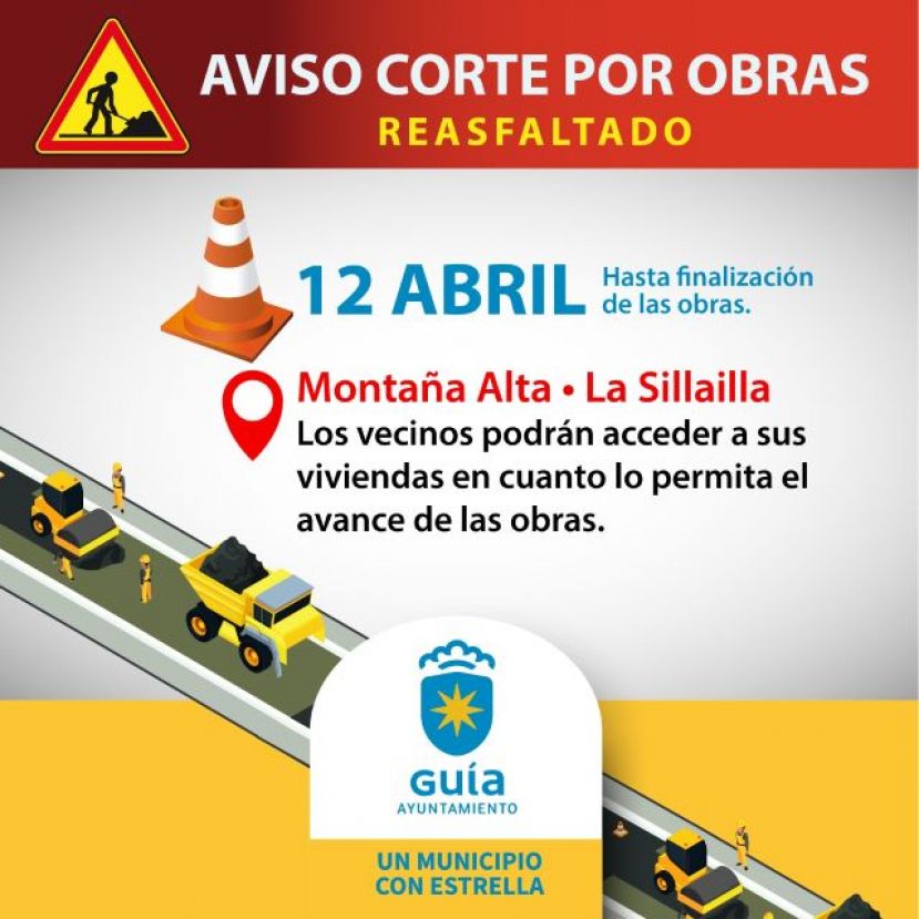 Corte de tr&aacute;fico a La Sillailla y acceso a la Casa del Queso a partir del lunes