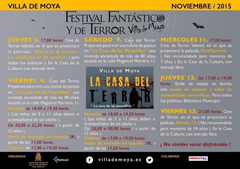 La Villa de Moya celebra una nueva edición del Festival Fantástico y de Terror