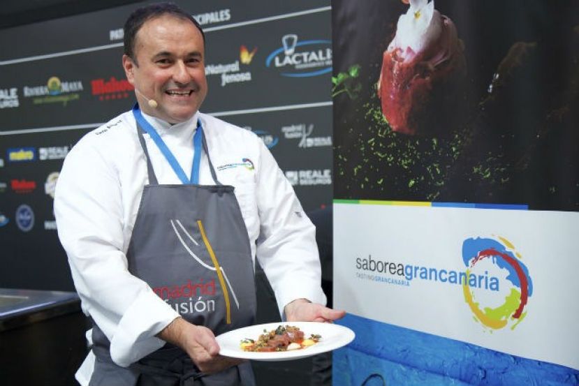 La exclusiva textura del at&uacute;n rojo de Gran Canaria pescado de uno de uno con anzuelo y cebo vivo impacta en Madrid Fusi&oacute;n