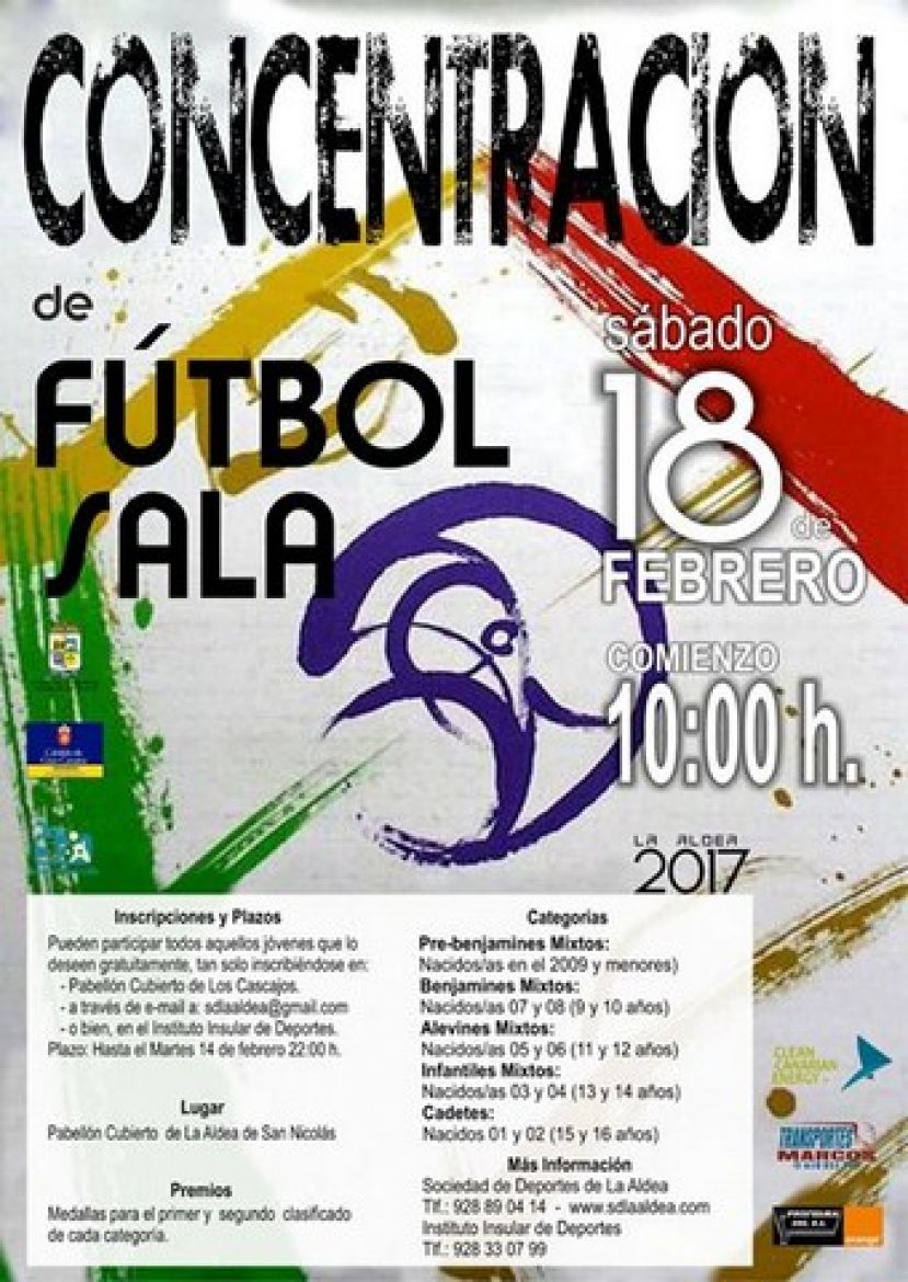 Concentraci&oacute;n de F&uacute;tbol Sala en la Aldea