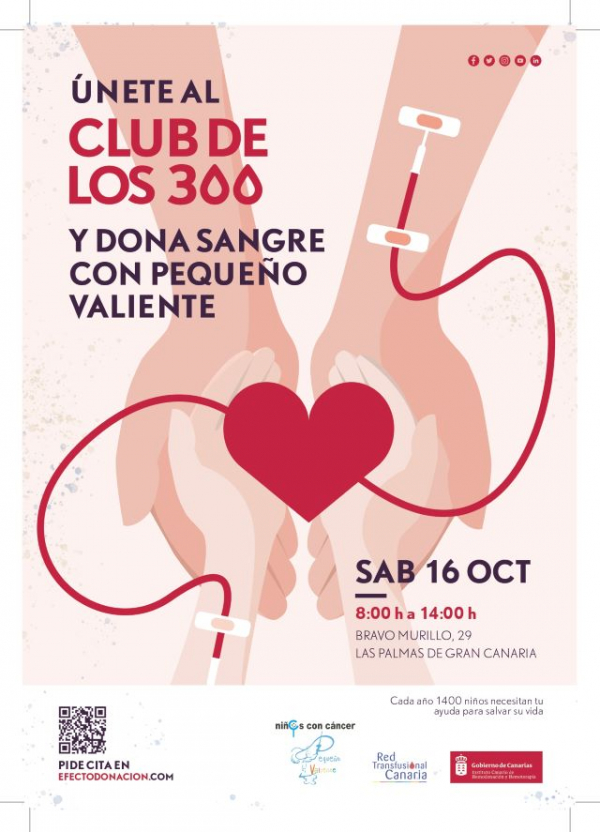 El ICHH y la Asociación Niños con Cáncer Pequeño Valiente celebran este sábado una campaña de donación de sangre