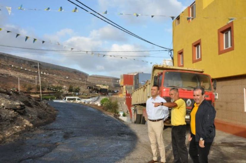 Guía invierte 40.000 euros en el reasfaltado de vías de Caleta de Arriba