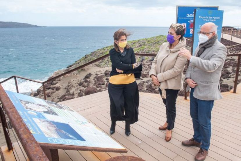 La riqueza geológica y arqueológica del entorno de El Burrero ya cuenta con un sendero y un mirador abierto al mar para su disfrute sostenible