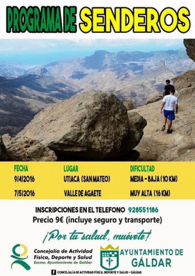 G&aacute;ldar: Continua el programa de senderos 2015 / 2016