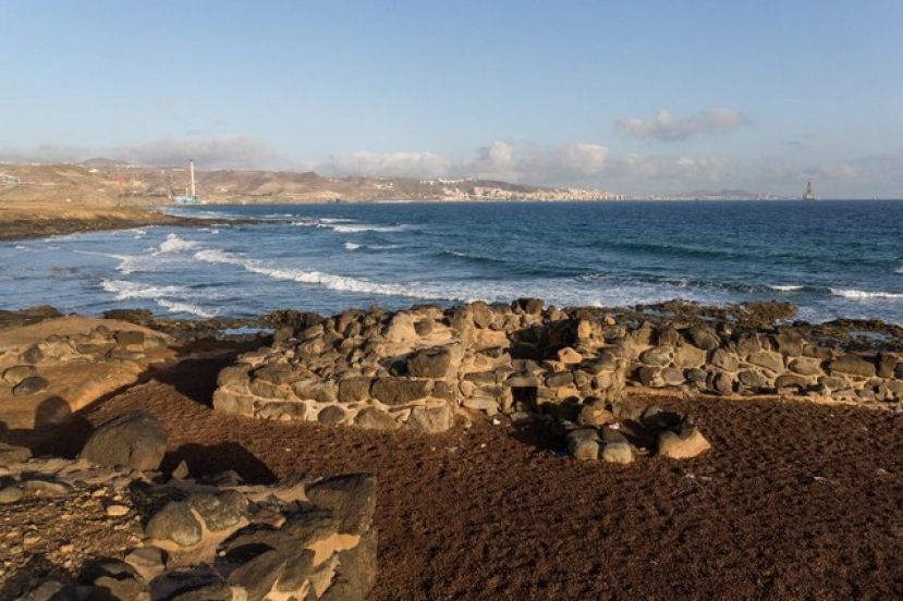 Primera de las visitas guiadas previstas al yacimiento teldense de la Restinga