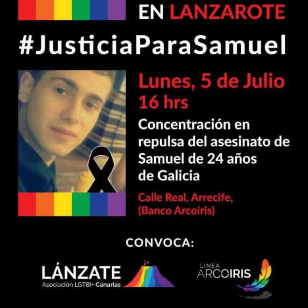 Convocatoria de concentraci&oacute;n por Samuel 16H calle real &ndash; Banco Arcoiris