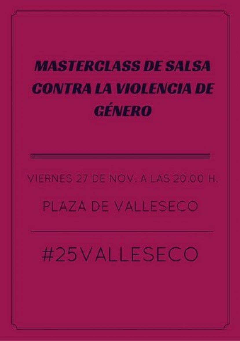 Valleseco: Masterclass de Salsa contra la Violencia de G&eacute;nero