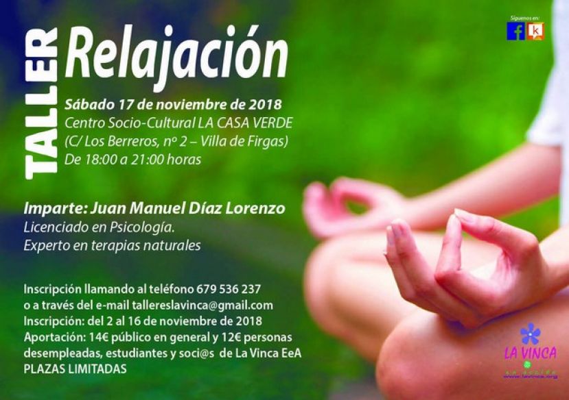 Firgas: El Taller “Relajación” se celebrará el sábado 17 de noviembre
