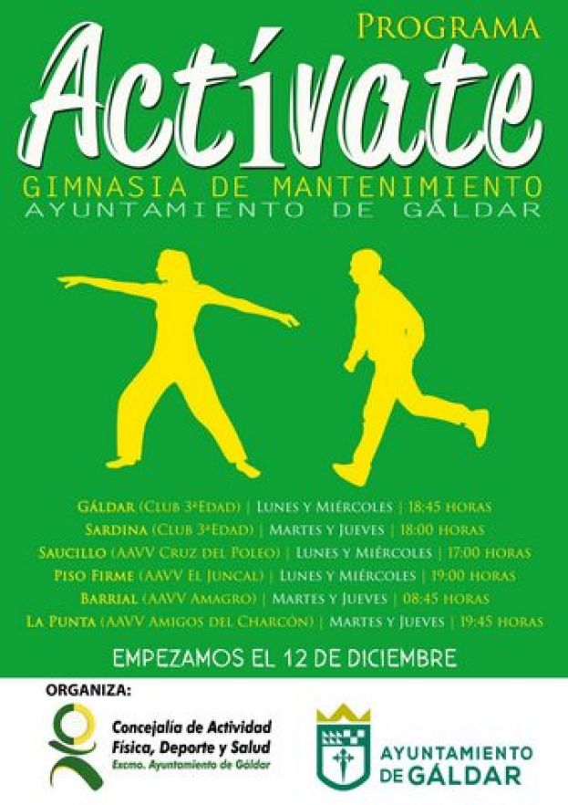 G&aacute;ldar: La Concejal&iacute;a de Deportes pone en marcha &ldquo;Act&iacute;vate&rdquo;