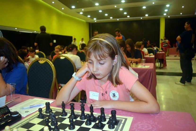 María Nuez Vostokov en el campeonato de España sub-12 de Ajedrez