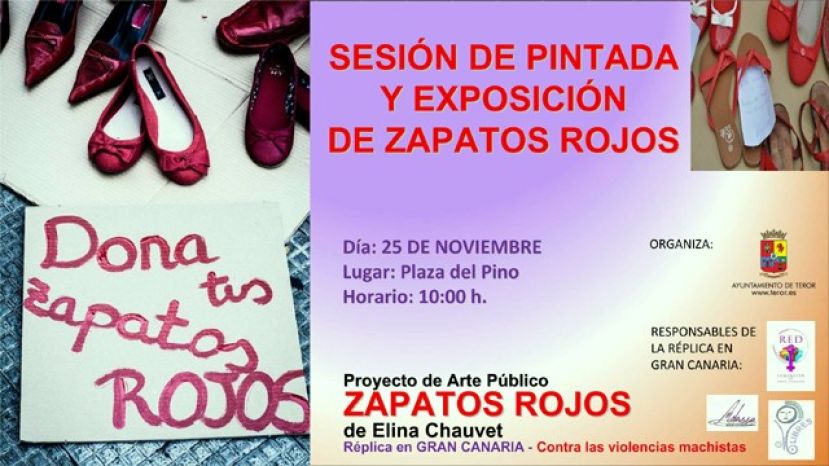 Teror: Este mi&eacute;rcoles el proyecto &lsquo;Zapatos Rojos&rsquo; contra el maltrato a la mujer