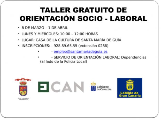 Gu&iacute;a: Taller gratuito de Orientaci&oacute;n Socio-Laboral para personas en desempleo