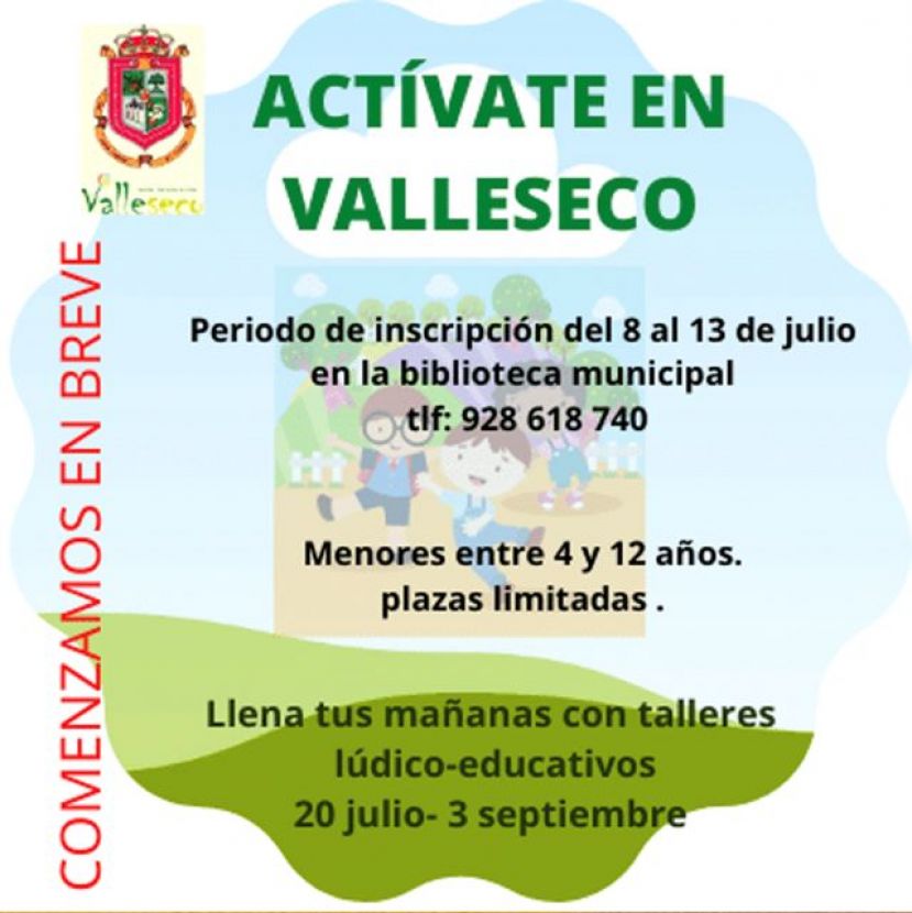 El Ayuntamiento lanza el proyecto “Actívate en Valleseco”