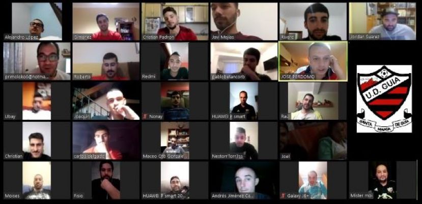La UD Gu&iacute;a se reencuentra por videoconferencia