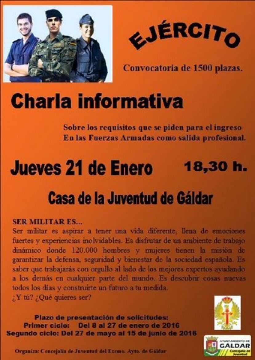 G&aacute;ldar : Charla sobre los requisitos para el ingreso en las Fuerzas Armadas