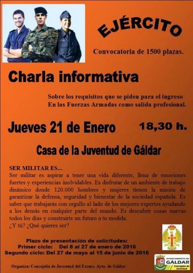 G&aacute;ldar : Charla sobre los requisitos para el ingreso en las Fuerzas Armadas