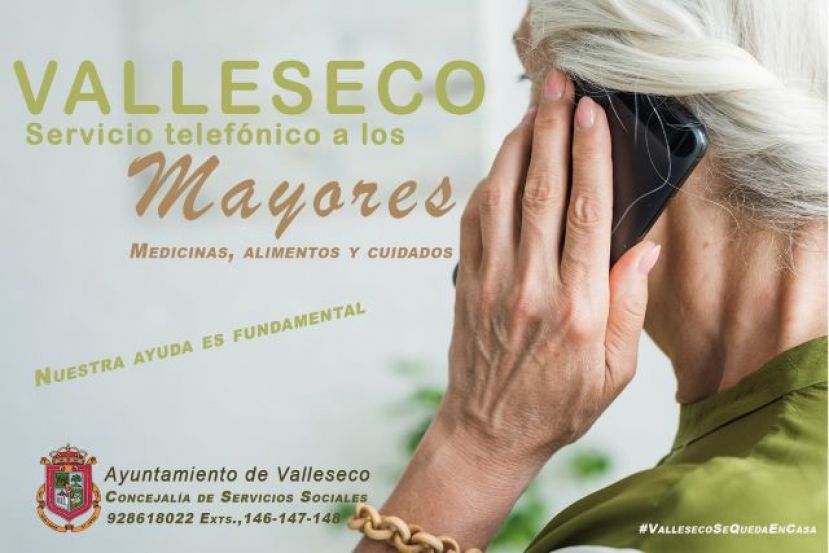 Valleseco llama por tel&eacute;fono a los mayores para interesarse por su estado de salud