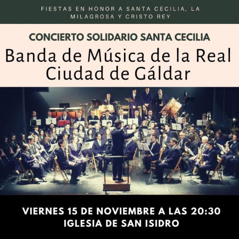 Concierto de la Banda Municipal de M&uacute;sica de G&aacute;ldar en honor a Santa Cecilia