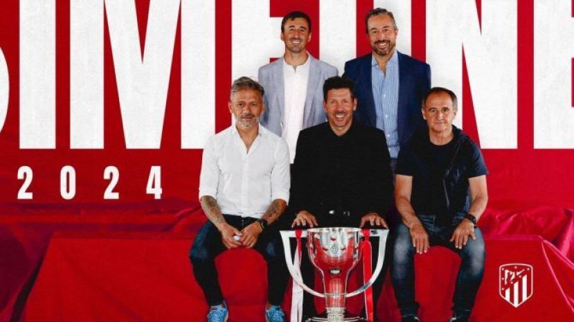 Simeone renueva con el Atlético de Madrid hasta 2024